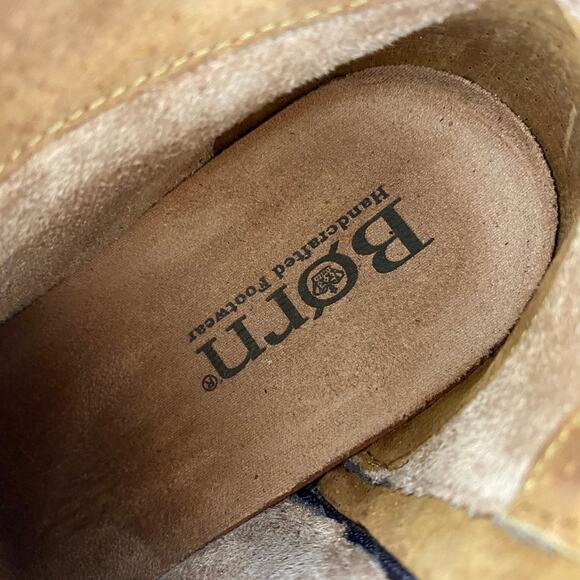 Born Tora Booties Ankle Boots Women Size 7.5M Red Suede Leather Bohemian Comfort - Picture 9 of 10